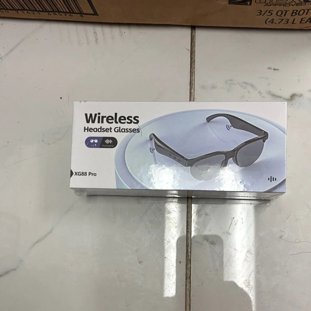 Wireless Headset Glasses - Black